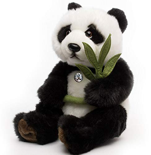 Panda Doudou ours assis avec branche de bambou en peluche MI LING – Doudou *biz