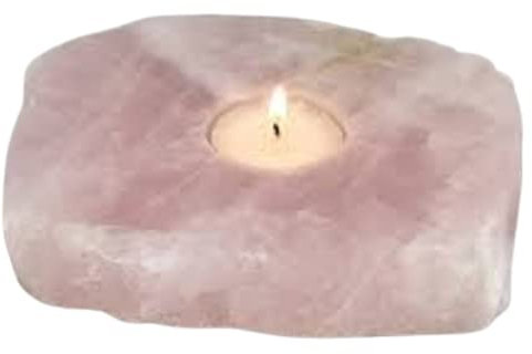 Rose Quartz Slab Tealight A Perfect Natural Slab Tealight, Natural Rose Quartz Slab Tea Light Candle Holder Healing Stone Home Decoration