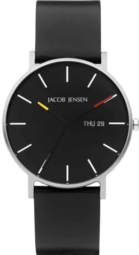 Jacob Jensen Herrenuhr Titan Quarz Schwarz 162