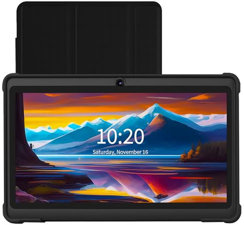 VOLENTEX 7 Inch Tablet, Quad Core Android 13 OS, 32GB ROM, WiFi, Bluetooth, Dual Camera, USB C Tablet PC, 7 Touch Screen IPS HD Display Android PAD