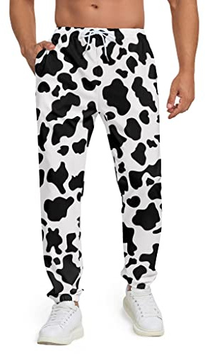 INZVKJLU Jogginghose für Herren, 3D-Druck, Jogginghose, Kordelzug, Sporthose mit 2 Seitentaschen, Stil 1, Groß