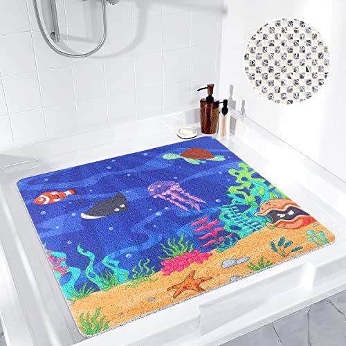 Duschmatte rutschfest Sicherheits Duschmatte, Quadratisch 60×60 Badewannenmatte Duschmatten, Bathtub Mat Komfort Duschwannenmatte Shower Mat for Bathroom