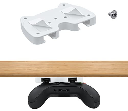 Tolesum Xbox Controller Untertisch Holder Halterung für Xbox ONE, Xbox Series X & S, Xbox 360, Game Controller Under Desk Mount Horizontaler Ständer Tisch Halter für Aufbewahrung mit Klebeband-Weiß