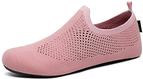SAGUARO Zapatillas de Estar por Casa Hombre Mujer Zapatos de Casa Ligero Comodas Pantuflas Flexible Antideslizante, Rosa 40/41EU