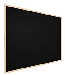 ALLboards Schwarz Pinnwand mit Holz Rahmen 120x90cm Korktafel Korkwand Pinnwand Kork