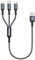 Câble Multi USB, 3 en 1 Câble Universel Court 50CM Câble USB Court de Chargement en Nylon avec Micro USB Type C Lightning Câble pour iPhone 12/11/XS,Samsung Galaxy S20 S10 S9,Huawei,Nokia