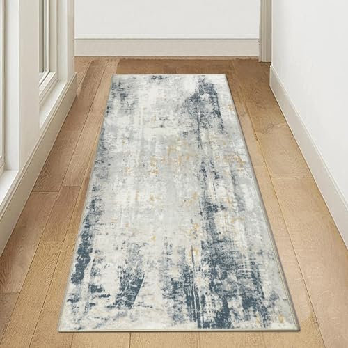 Famibay Teppich Läufer Flur Küche rutschfest Waschbar Teppichläufer Flur 65x180cm Flurteppich Küchenteppich Läufer für Eingang Flur Küche Schlafzimmer Wohnzimmer