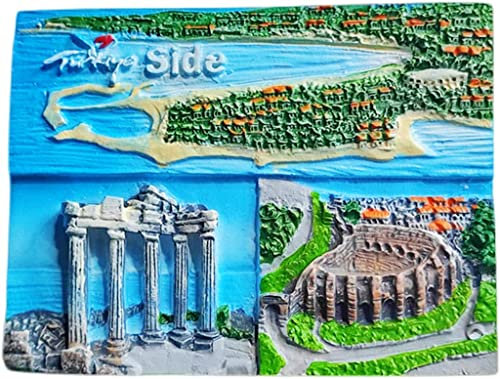 Side Antalya Türkei Kühlschrankmagnet Kühlschrankmagnet Dekoration Magnet Aufkleber Souvenir Harz Basteln