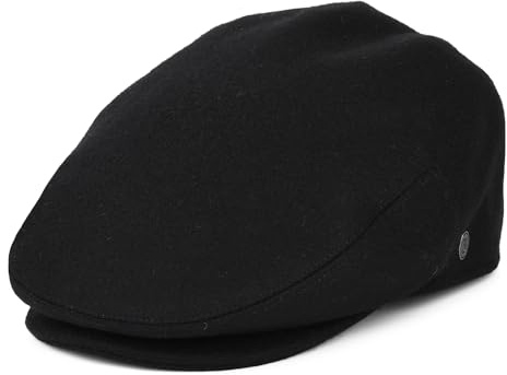 Jaxon & James Schiebermütze aus Meltonwolle - Schwarz - XL