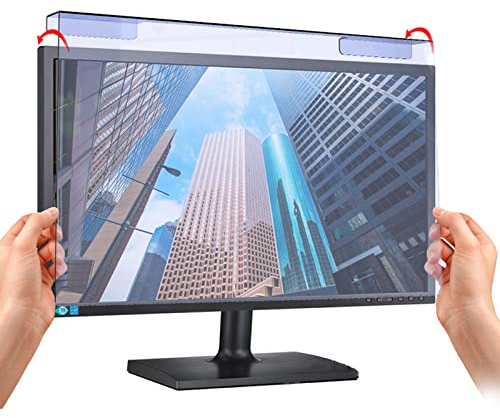 Hängend Anti-Blaulichtfilter,Blockiert Übermäßig Schädliches Blaues Licht & UV Film für 12.5-27 Zoll Computer/Monitore,blue light screen filter,Anti Eye Strain,Abnehmbar Filter,blaulichtfilter