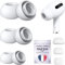 Cuscinetti in Silicone Compatibili con AirPods Pro 1 e AirPods Pro 2 Apple - 3 Paia di Gommini per Riduzione del Rumore, In-Ear, Accessori per AirPods Pro, Colore Bianco (Taglia L)