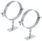 2 Pcs 6 Inch Heavy Duty Adjustable Pipe Bracket,Heavy Duty Split Ring Pipe Hanger,Adjustable Pipe Bracket Clamp,B Vent Adjustable Wall Strap Round Gas Vent Pipe Strap,With Mounting Screws, ETTH541