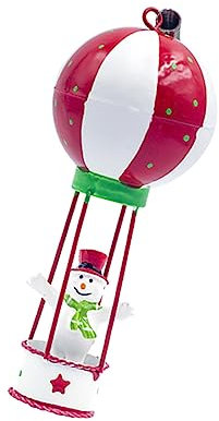 GOOHOCHY Weihnachtsschmuck Eisenanhänger Heißluftballon-Ornamente Schneemann-Dekoration Hängendes Anhängerdekor 3D-anhänger Party-zubehör Winter-deko