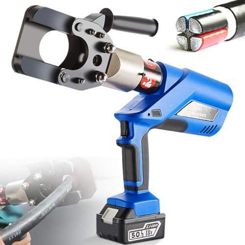 HENGCMM Battery Cable Cutter Hydraulic Cable Cutter Electric Crimping Tool 18V Cable Cutter Electric Wire Cutter Wire Cutting Tool for 40mm/50mm/70mm/95mm Copper Al Cable Armored Cable,105