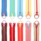 Bewudy 10 Stück Bunt Harz Reißverschlüsse, 10 Farben Nylon Reißverschluss Set Coil Reißverschluss mit Metall-Ring zum Nähen Basteln, 23 cm Kunstharz Nähreißverschlüsse für Nähbegeisterte DIY Kleidung