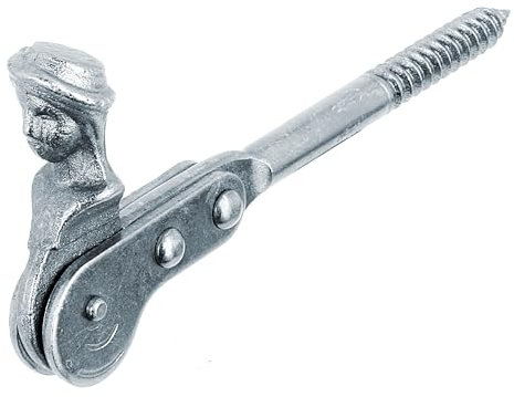 Alberts 864217 Arrêt de volet tête bergère | à visser ou à sceller | galvanisé, en bleu | 126,5 mm | kit de 10
