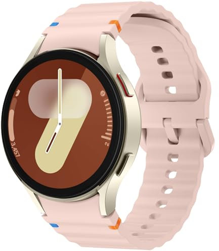 Galaxy Bracelet de montre en silicone 20 mm pour Samsung Watch 7 40 mm 44 mm/5 Pro 45 mm/6 40 mm 44 mm/6 Classic 43 mm 47 mm/4 - Bracelets de sport