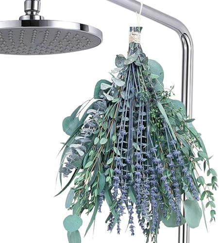 Sirseon Getrocknetes Eukalyptus-Duschbündel für die Dusche,Getrocknetes Eukalyptus-Duschbündel - Vasenfüller Eukalyptus-Bundle - 27 Stück Pflanzenzweige, Duft, künstliche Eukalyptusblätter, Zweige,