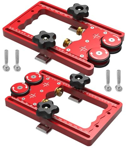 Table Saw Pressing Feeder Bearing Roller, 160mm Double Wheel Bearing Stock Roller with One-Way Wheel Aluminum Alloy Table Saw Feeder Guide Table Saw Stock Rollers (2)