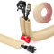 Kabelkanal Selbstklebend, Kabelbrücke Boden, Flexibler PVC Flach Kabelabdeckung Boden Kabelschutz Kabelschacht für alle Netzkabel Haus, Büros, Lagerhallen, Hotels, usw (Holzmaserung C, 3cm x 5m)
