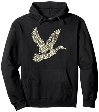Old School Camo Duck Waterfowls Hunters Southern Pullover Hoodie