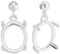 HOBBIESAY 2 Stück 925 Sterling Silber Anhänger Basis 0.67 Zoll Offene Rückseite Lünette Blanko Tablett Edelstein Unterstützung Anhänger Basis Für 8x6mm Oval Cabochon Anhänger Schmuckherstellung