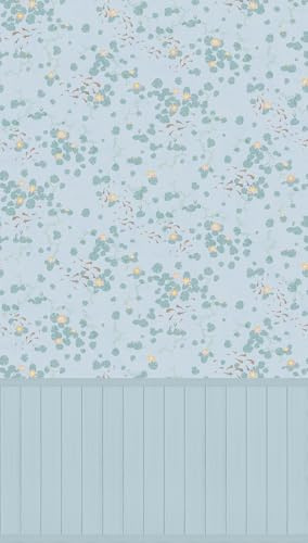 A.S. Création Lilly & Luis 770731 Children's Bedroom Wallpaper Durable Non-Woven Wallpaper in Water Lily Look, 8.80 m x 0.53 m, Colourful, Turquoise, Made in Germany