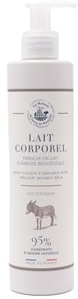 Lait corps - Lait d'ânesse Bio - 95% d'ingrédients d'origine naturelle - Fabriqué en Provence - Apaisant et régénérant pour la Peau - 95%