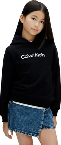 Calvin Klein Unisex Kinder Inst. Logo Reg. Terry Hoodie Lv1cksjb38 Kapuzenpullover