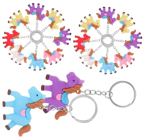 WRITWAA 24 Pièces Porte-clés Animal Cheval Breloque Pour Sac à Main Accessoires De Porte-clés Pour Sac à Main