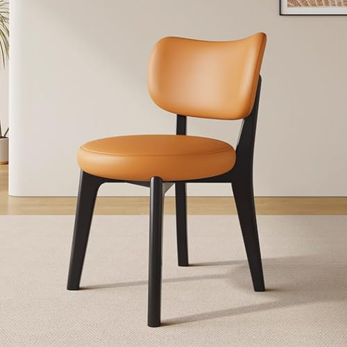 GUAWJRZDP Esszimmerstühle Aus Holz, 1/2/4er-Set, Küchenstuhl mit Geschwungener Rückenlehne, Lobbystuhl, Gepolsterte Esszimmerstuhl, Bauernhaus-Esszimmerstuhl Für Küche(Orange+Black,1PCS)