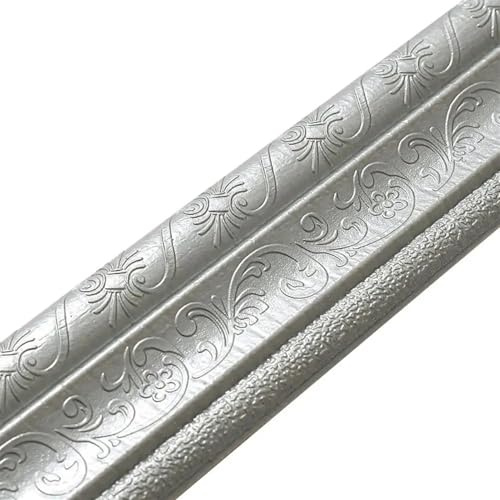 SCMYZLYD Und am pellen. PE Selbstklebende Sockelleiste Wandverkleidung Baseboard Multicolor 225cm(Light Grey)