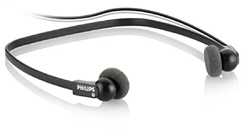 Philips LFH0234/10 Wiedergabe-Kopfhörer, Stereo-Unterkinn-Kopfhörer für Philips Diktier- und Wiedergabesysteme mit 3.5 mm Klinkenstecker, anthrazit