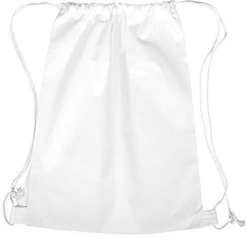 Rayher Hobby 38693102 Freizeit-/Sport-/Turnbeutel, mit Kordelzug, 38 x 42 cm, weiß, Tasche, Rucksack