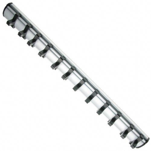 300 mm Magnetische Aufsteckschiene/Klemmleiste/Aufsteckleiste/Klemmleiste/Nusshalter/Ordnungssystem mit 12 verschiebbare Clips für 1/4 Einsätze