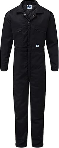 Blue Castle Heavy Duty Polyester Cotton Budget Stud Front Coveralls Overalls Boiler Suit Plumber Suit Work Wear (XL)