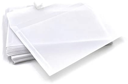 umschlag-discount – transparente Briefumschläge aus Pergamin-Papier für Infoschreiben, Gutscheine, Einladungen & Co – 50 Stück selbstklebende Briefkuverts mit den Maßen 162 x 114 mm (DIN C6)