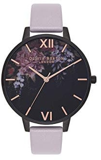 Olivia Burton Damen Analog Quarz Armbanduhr mit Lederarmband