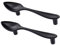 FBSHOP(TM) 2 Stück Hochwertige Schwarz Zinklegierung Moderne Küchenschrank Schranktürgriffe,Möbelknopf Möbelknöpfe Schubladengriff, Löffel Gabelmesser zur Auswahl (CC: 76MM)