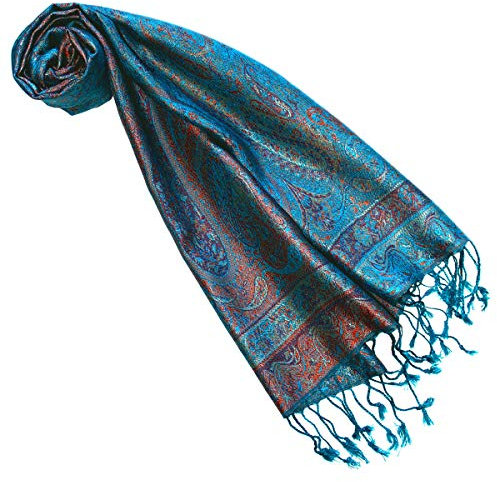Lorenzo Cana Luxus Seidenschal für Frauen Schal 100% Seide gewebt Damenschal elegant Paisley Muster Mehrfarbig 7818777