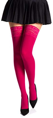 Romartex, calze autoreggenti opache en microfibre 40 deniers, S, fucsia