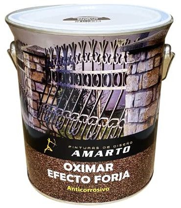 Esmalte anticorrosivo para hierro con efecto forja totalmente liso oximar-micaceo liso (4 L, Gris roca)