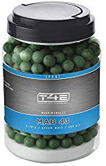 T4E Paintball Kugeln MAB 50 Prec, Munition Kaliber 0.43, 500 Stück, Markingballs, grün