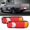 Qiilu 2 piezas LED luces traseras, 12V 46 LED luces traseras Lámpara de freno trasero Stop Indicador de para coche camión furgoneta remolque caravana campistas