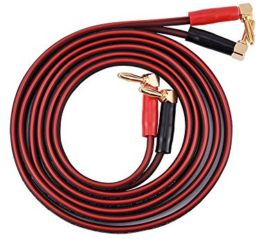 Garsent Pure Copper Speaker Wire with Gold Plated Banana Plugs,Speaker Cable Right Angle L Type Banana Plugs(1.8M)