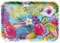 Lashuma Vassoio da pranzo in plastica motivo: tropicale, grande vassoio di servizio italiano, vassoio da caffè rettangolare 45 x 31 cm