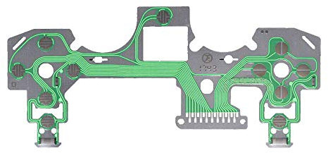 YuYue Placa de circuito de 2 botones de cinta compatible con PS4 Dualshock 4 Pro Controlador delgado Película conductora Teclado Cable flexible PCB Verde (JDS-050)