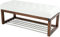 EMRA WOOD LPP 4 Höhe 45cm Kunstleder Weiß Sitzbank Bank Hocker Flur Eingang Garderobe Holz Walnuss Lackiert Antik Schick Elegant Neu OVP Shabby Vintage Handarbeit Nach Mass (65, 35) (50, 30)