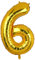 100 CM Groß Gold Zahl 6 Folienballon Luftballon Folien Mylar Riese MäDchen Helium Luftballons Geburtstag Party Deko Lieferungen Baby
