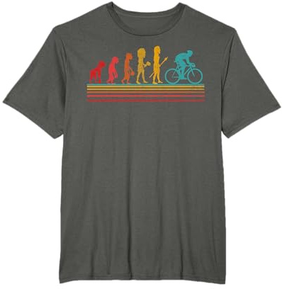 Ciclista Ciclismo Bicicletta Evoluzione Uomo Divertente Maglietta